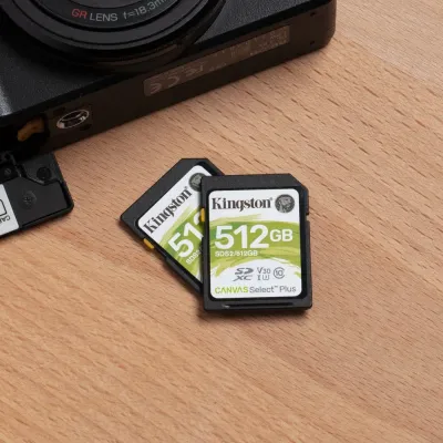 Cartão SD Kingston Canvas Select Plus 512Gb Video Class V30 UHS-I U3 Classe10 – SDXC UHS-I