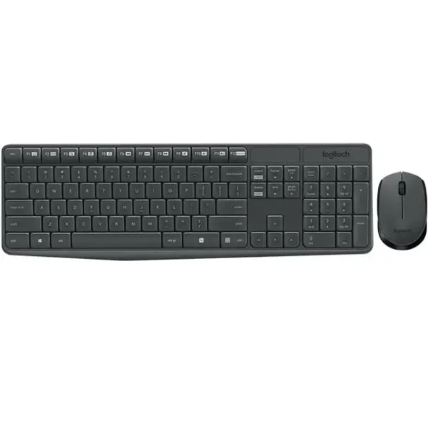 Teclado + Rato Wireless Logitech MK235 Preto