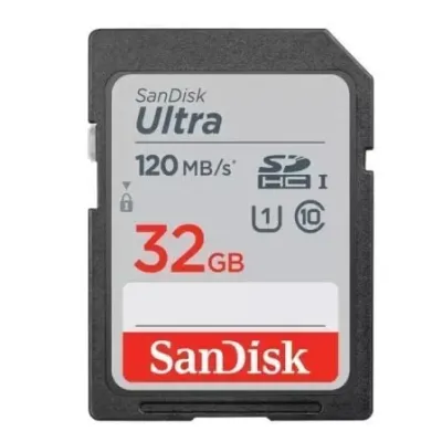 Cartão de Memoria SanDisk Ultra 32GB SD HC UHS-I – SDXC Clase 10/ 120MBs