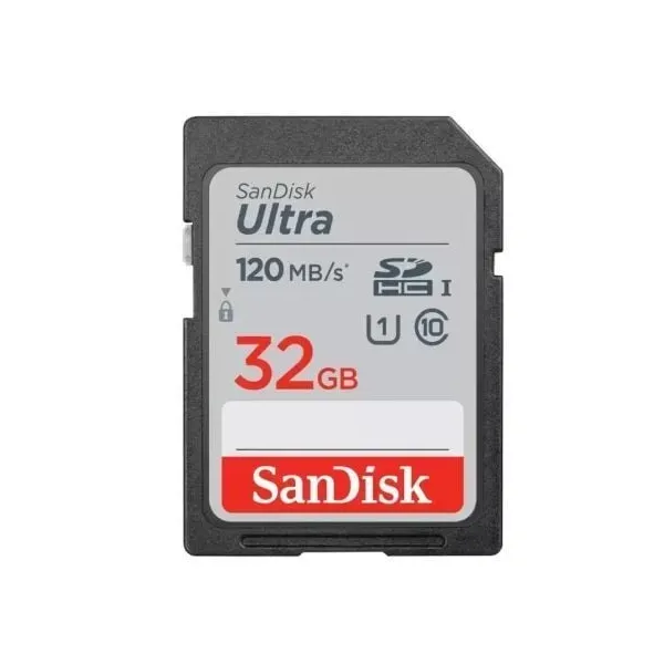 Cartão de Memoria SanDisk Ultra 32GB SD HC UHS-I – SDXC Clase 10/ 120MBs
