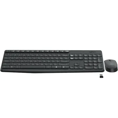 Teclado + Rato Wireless Logitech MK235 Preto
