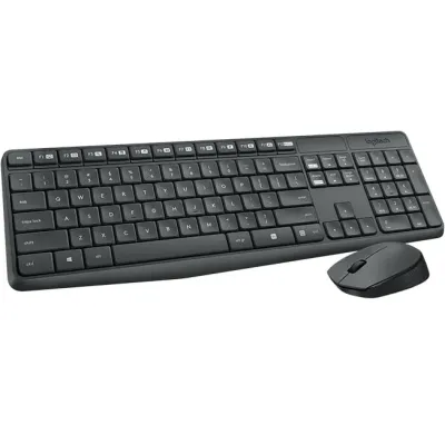 Teclado + Rato Wireless Logitech MK235 Preto