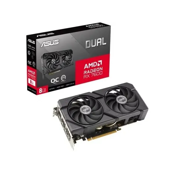 Placa Gráfica Asus Dual Radeon RX 7600 EVO OC 8GB GDDR6