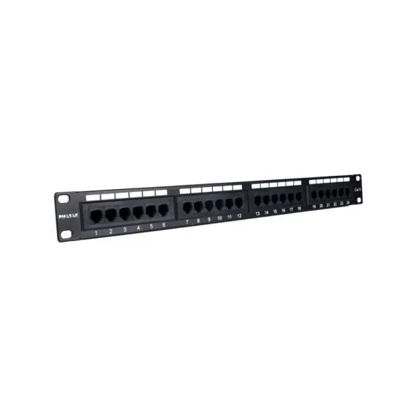 Patch Panel Phasak PU 2420 24 Portas Cat.6 Altura 1U