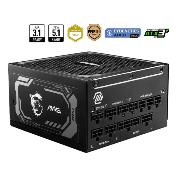 Fonte de Alimentação MSI MAG A1250GL 1250W 80+ Gold