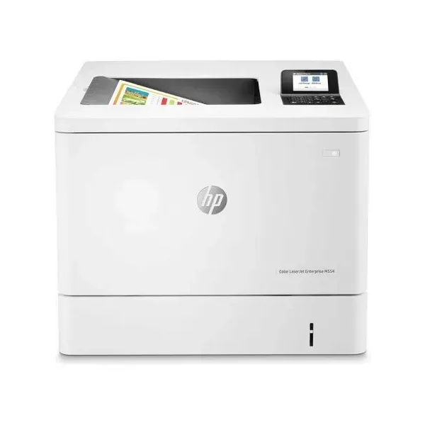 Impressora Laser Color HP LaserJet Enterprise M554DN Dúplex Branca