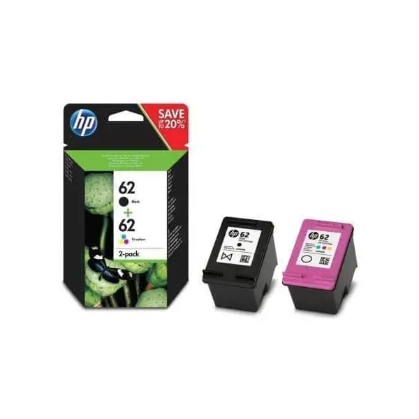 Tinteiro Original HP nº62 Multipack Preto e Tricolor