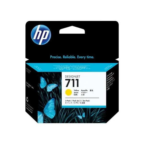 Tinteiro Original HP nº711 Multipack 3x Amarelo