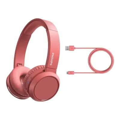 Auscultadores Bluetooth Philips TAH4205 com Microfone Vermelho