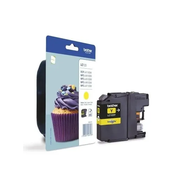 Tinteiro Original Brother LC-123Y Amarelo