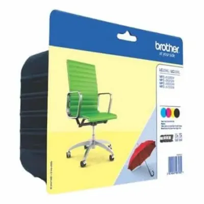 Tinteiro Original Multipack Brother LC-229/ LC-225XL Alta Capacidade Azul Magenta Amarelo Preto