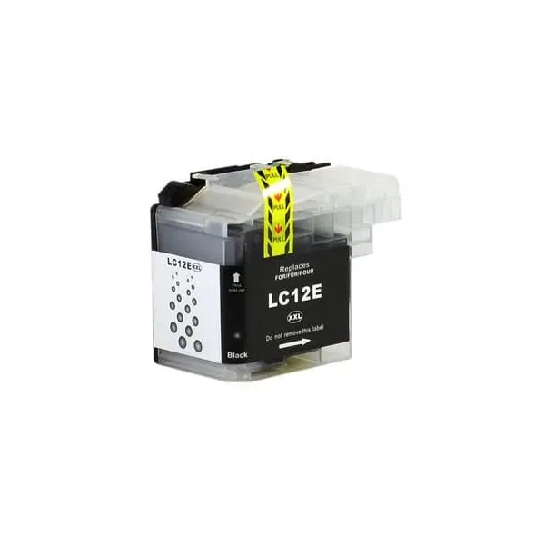 Tinteiro Compatível Brother LC12E Substitui LC12EBK Preto
