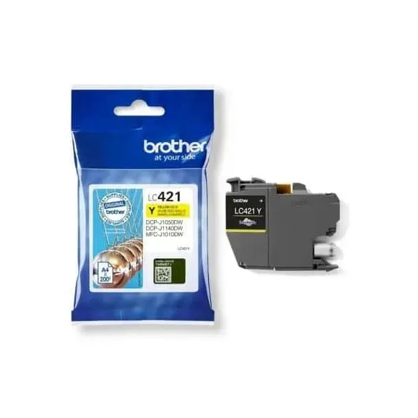 Tinteiro Original Brother LC421Y Amarelo