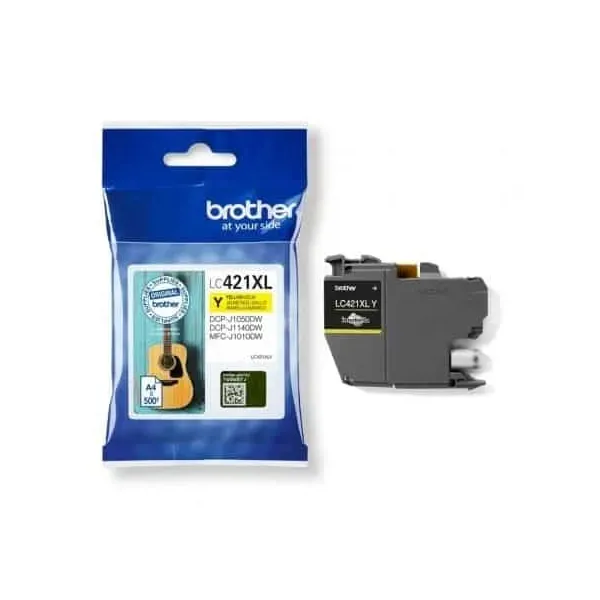 Tinteiro Original Brother LC421XLY Alta Capacidade Amarelo