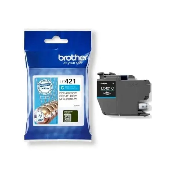 Tinteiro Original Brother LC421C Ciano