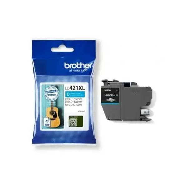 Tinteiro Original Brother LC421XLC Alta Capacidade Ciano